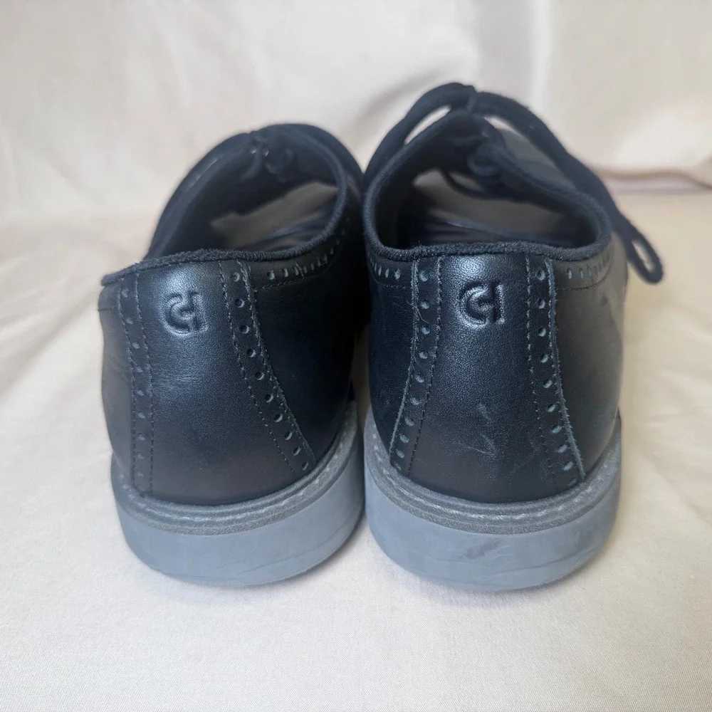 Cole Haan Mens GrandSeries Black Leather Wingtip Oxford Shoes C34601 Size 13 M